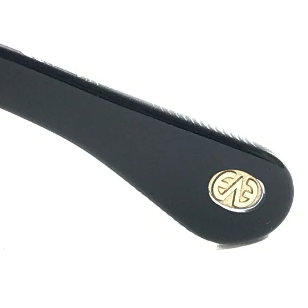 Eyevan Eyeglasses Frames Womack-E PBK Polished Black Gold Horn Rim 45-23-142